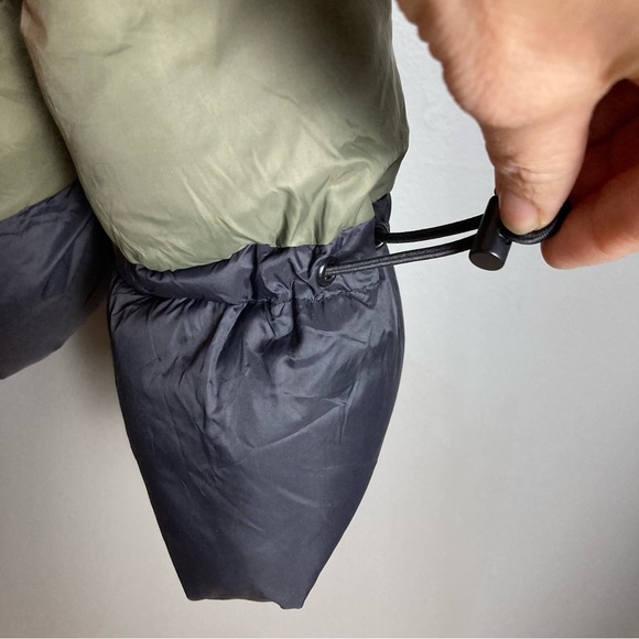 Zara short puffer coat color blocking black orange green quilted size small - Picture 12 of 16